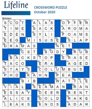 Oct 2021 Crossword NL Solution