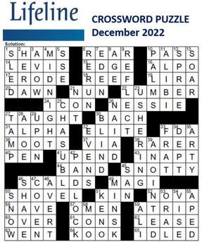 Lifeline December 2022 crossword solutions (287 × 344 px)