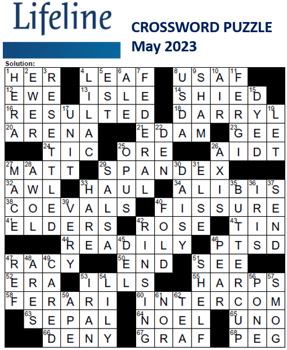 Lifeline May 2023 crossword solutions