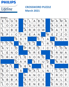 March 2021 Crossword NL solution